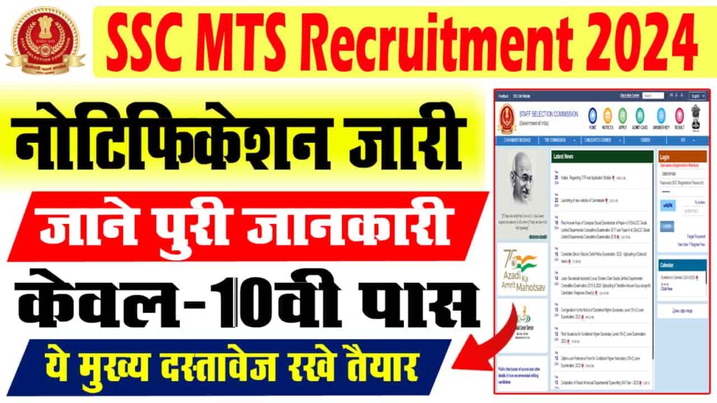 SSC MTS Vacancy 2024